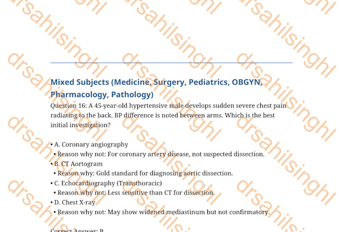 create neet pg, usmle or plab style mcqs with detailed explanations