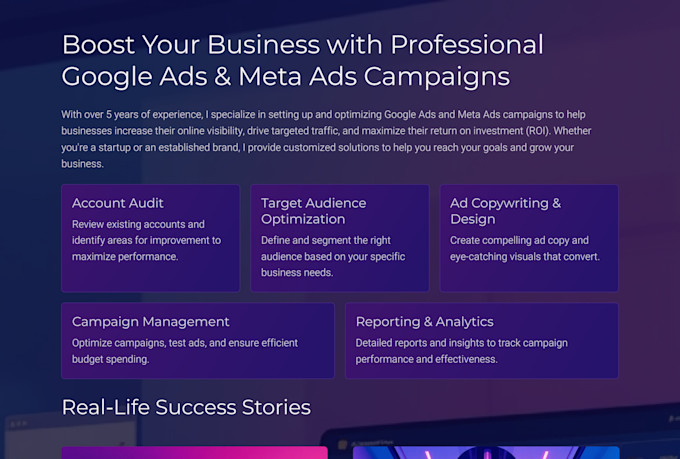 set up and optimize your google ads and meta ads campaign