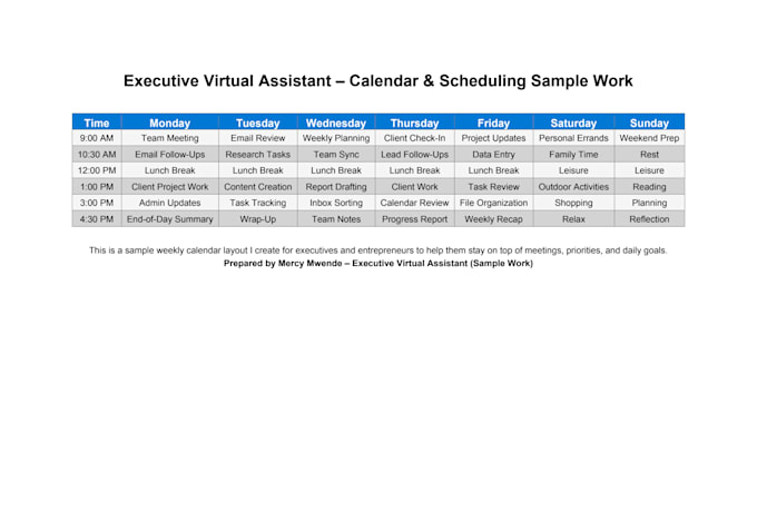be your executive virtual assistant