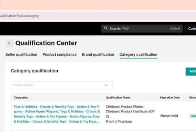 tiktok shop brand and category approval service