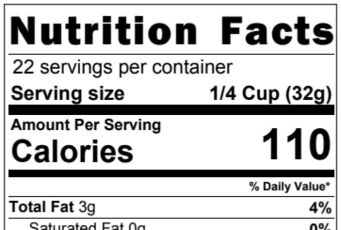 create fda compliant nutrition facts label