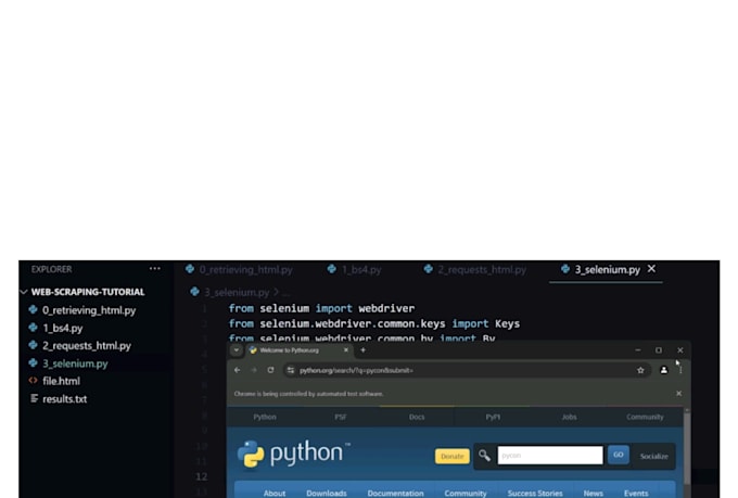 do web scraping and data extraction using python automation