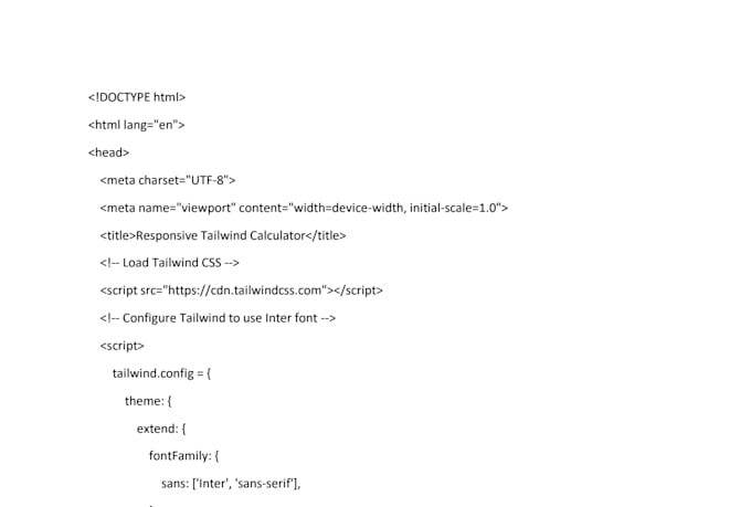 write code for webpage