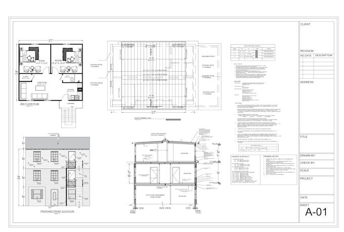 Create professional house plans 2d floor plans city permit drawings by ...