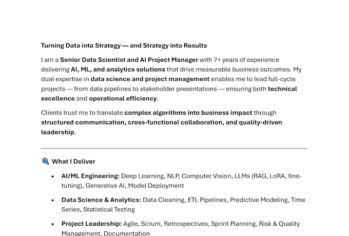 do artificial intelligence project and product management