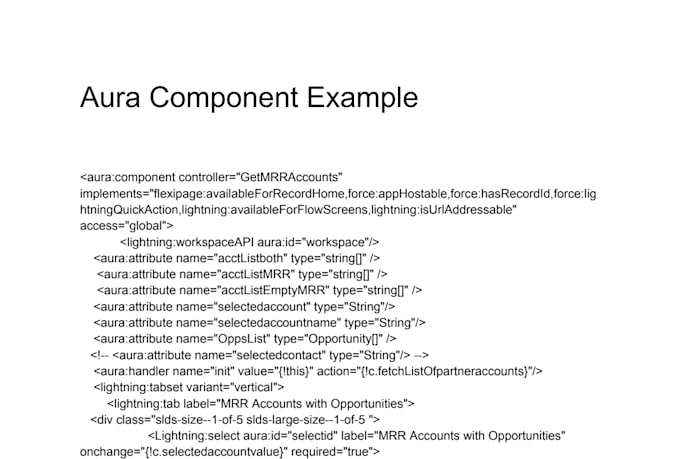 work on the salesforce development