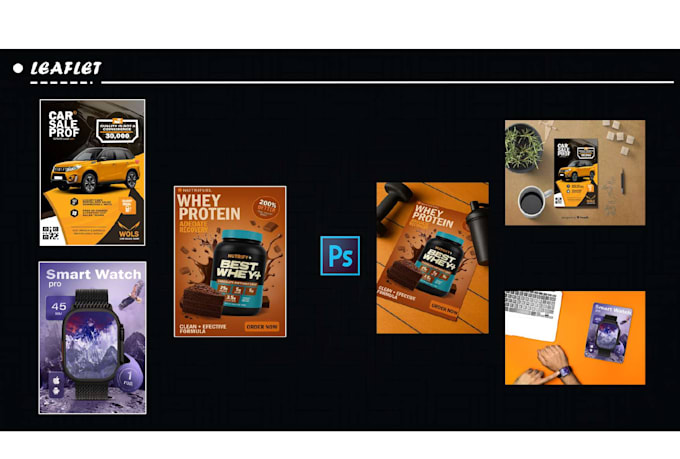create professional product ad designs