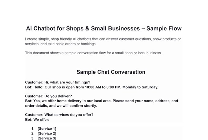 create a smart ai chatbot for your business