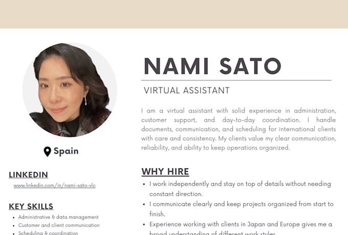 be your japanese virtual assistant and admin support