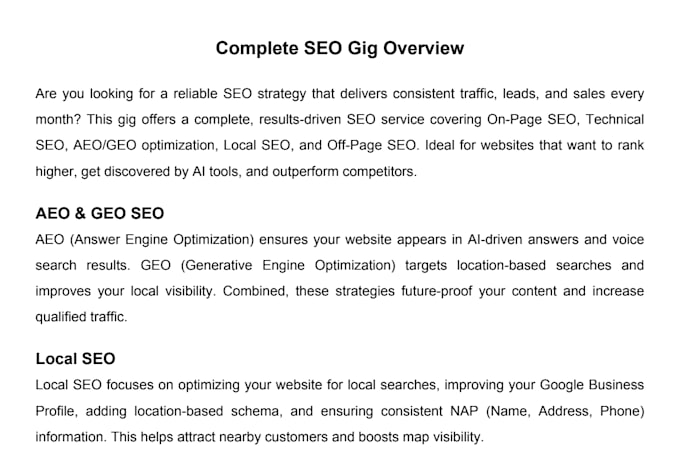 do monthly aeo, GEO, onpage, and off page SEO with backlinks building for google