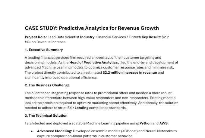 solve complex business problems using advanced data science