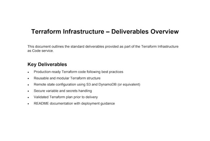 build production ready terraform infrastructure for AWS