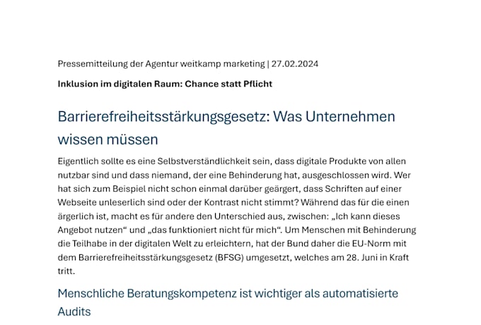 write your german press release with editorial standards