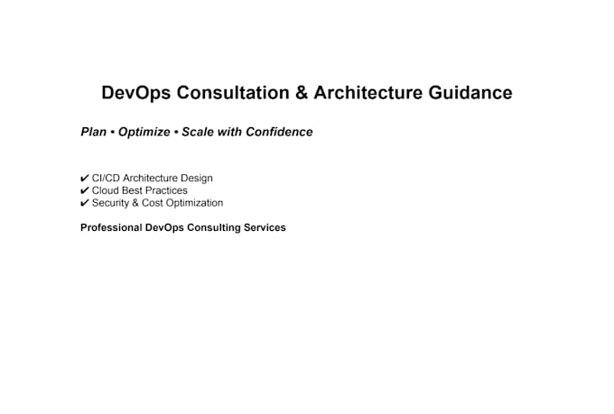 design AWS cloud architecture and devops strategy