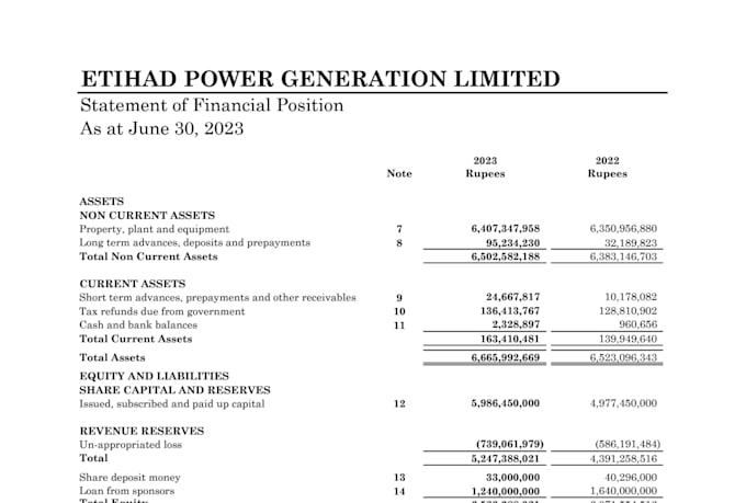 prepare financial statements from general ledger, trial balance