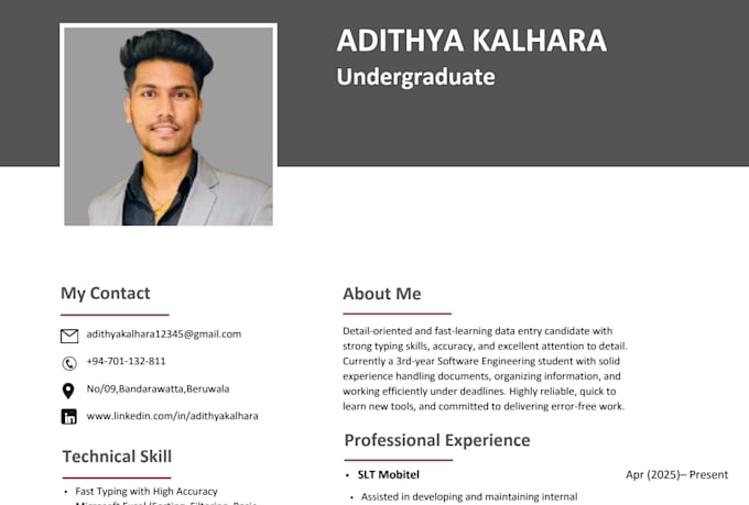 write a professional ats friendly resume