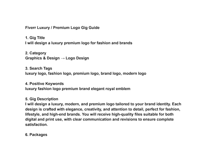 Design a luxury premium logo for fashion and brands by Zarapixeldesign ...