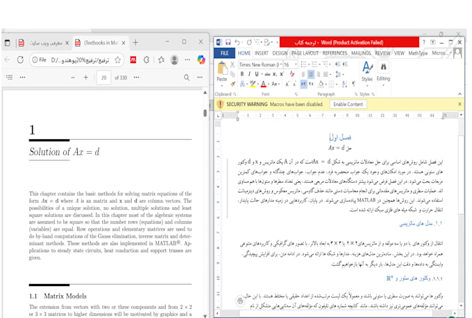 translate the english documents to persian and pashto