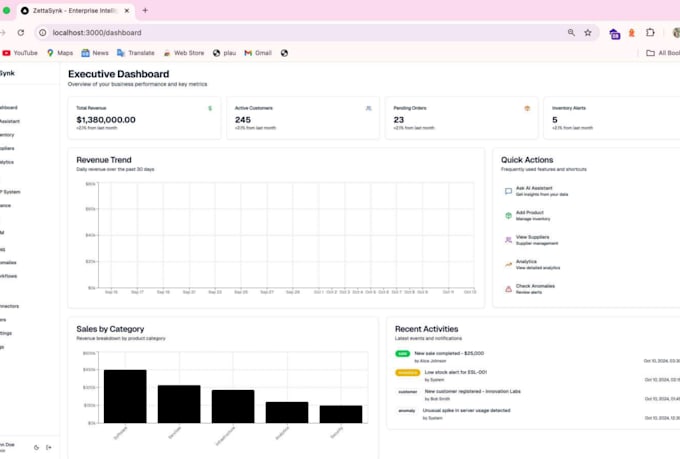 develop full stack ai website, ai chatbot agent in your web application