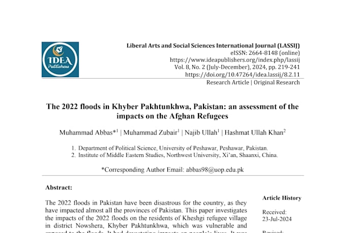 write well researched article in history
