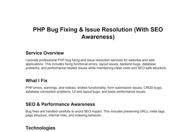 fix PHP, laravel bugs, errors and mysql database issues