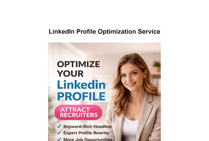 optimize and rewrite your linkedln profile to attract recruiters