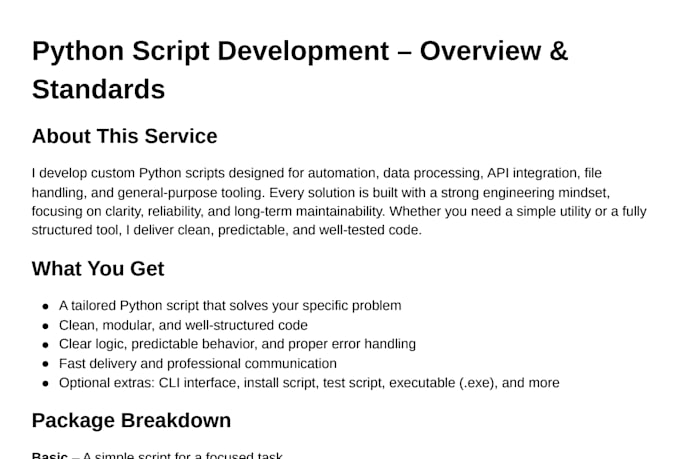 build python scripts and automation tools
