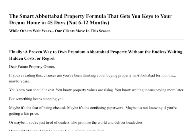 write high converting sales copy for landing pages and websites