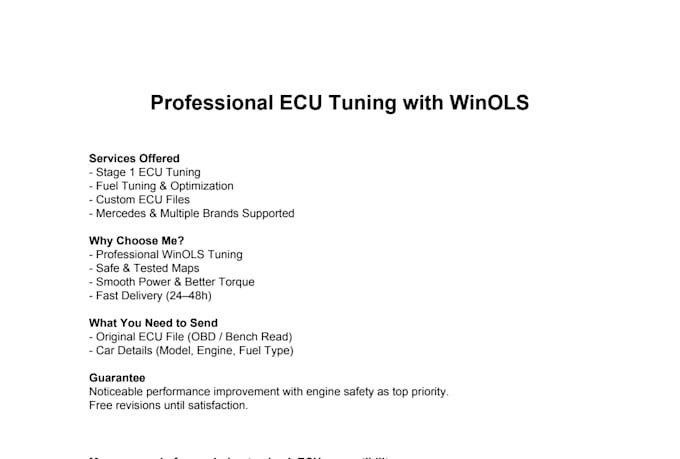 do winols ecu tuning file service