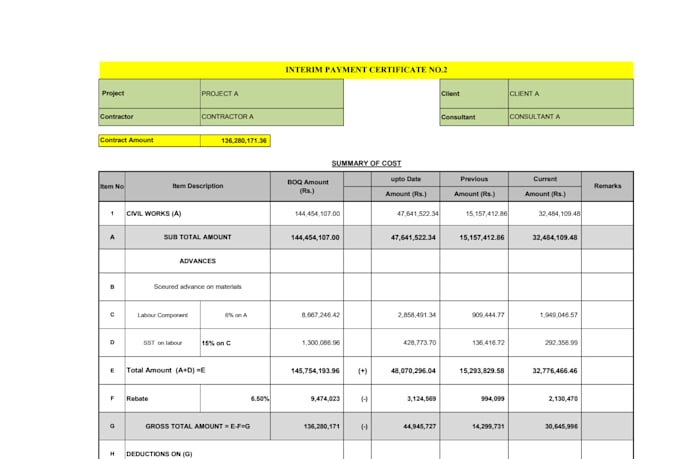 provide accurate quantity takeoff, boq, and bar bending schedule