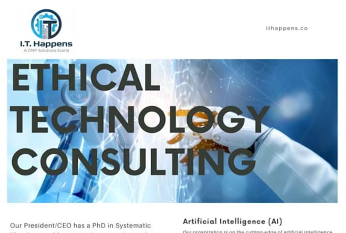 provide ethical technology and ai consulting for your organization