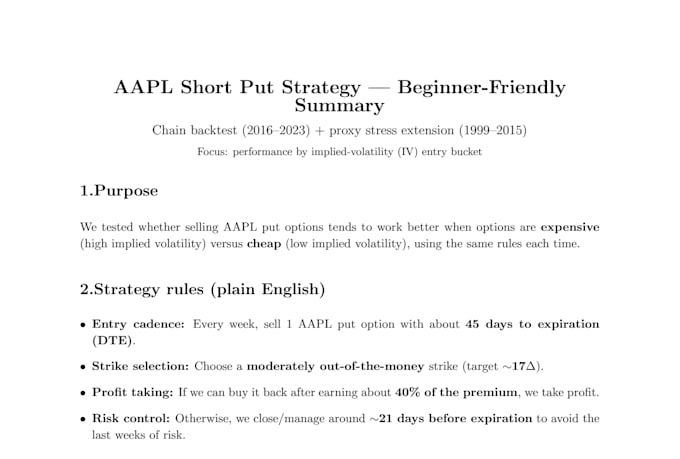 do quantitative stock or options analysis backtest