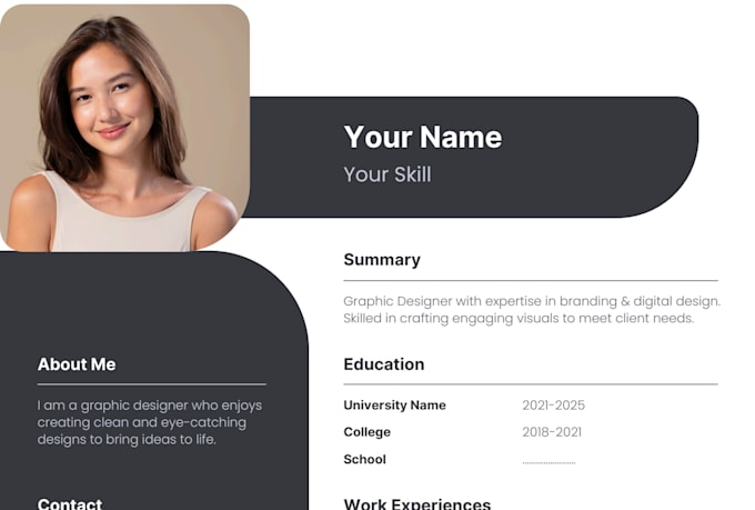 create a professional resume and CV design