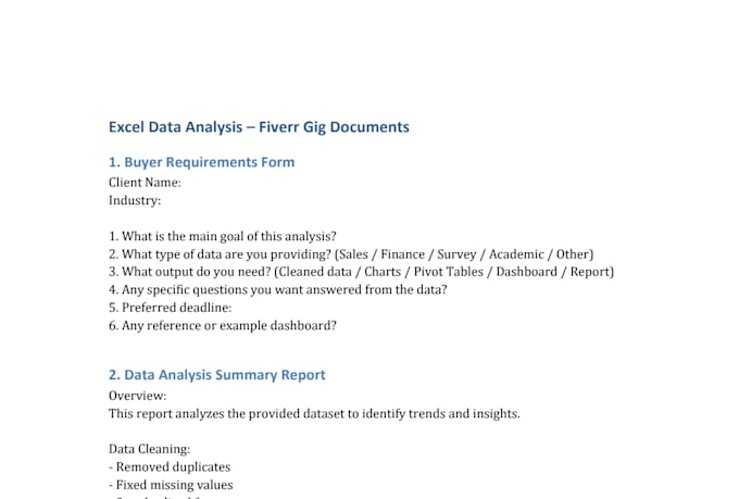 do professional excel data analysis and dashboards