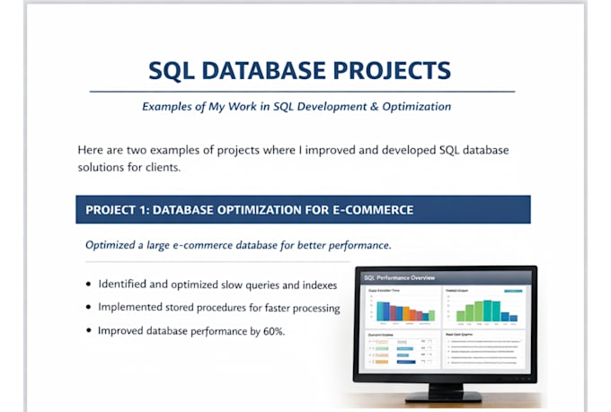 create, fix bugs, refactor your sql database