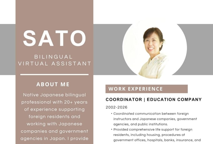 provide bilingual support for your life and business in japan