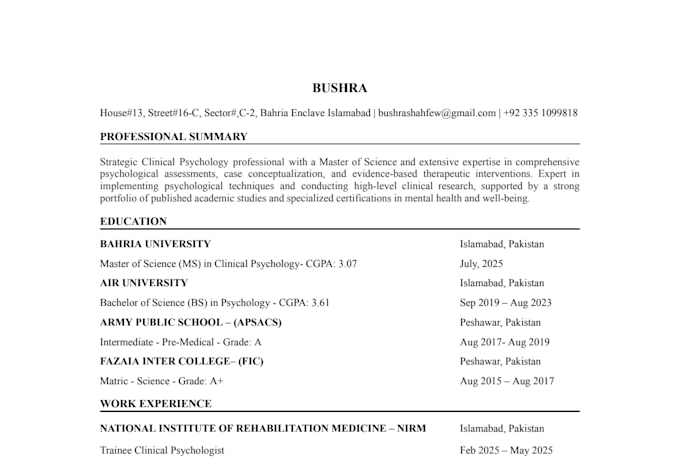 write professional ats friendly resume writing