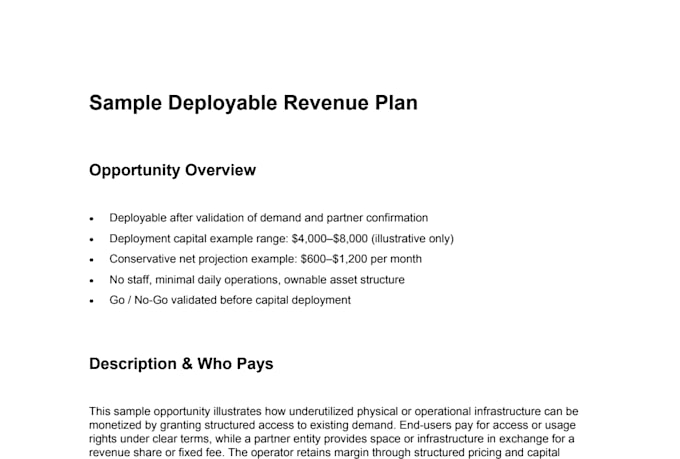 find deployable revenue opportunities within your budget
