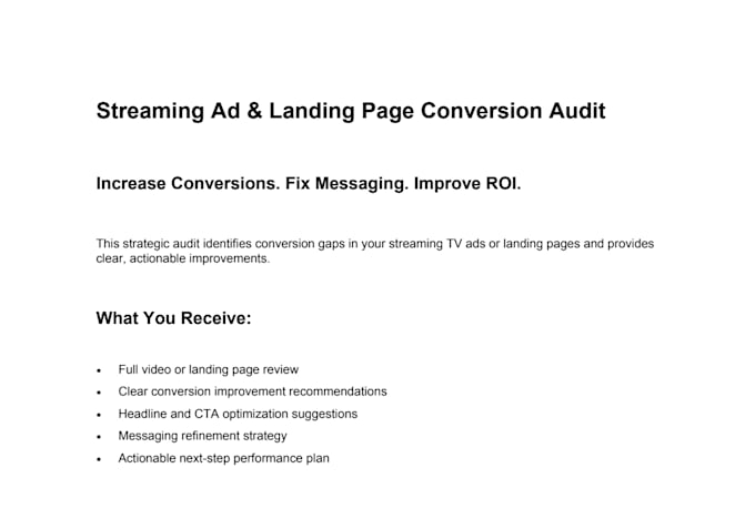 audit your streaming TV ad for more conversions