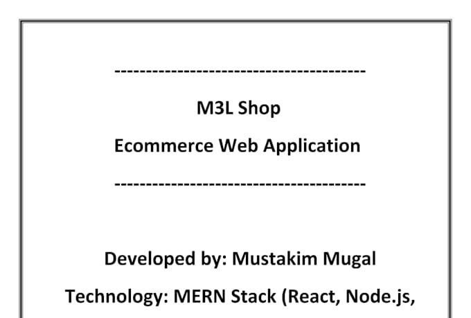 Develop responsive ecommerce website using mern stack by Mustakimmugal ...