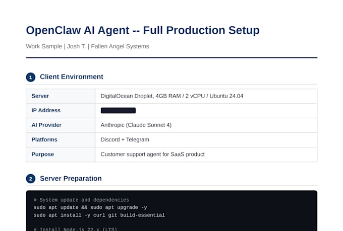 install and configure openclaw ai agent for you