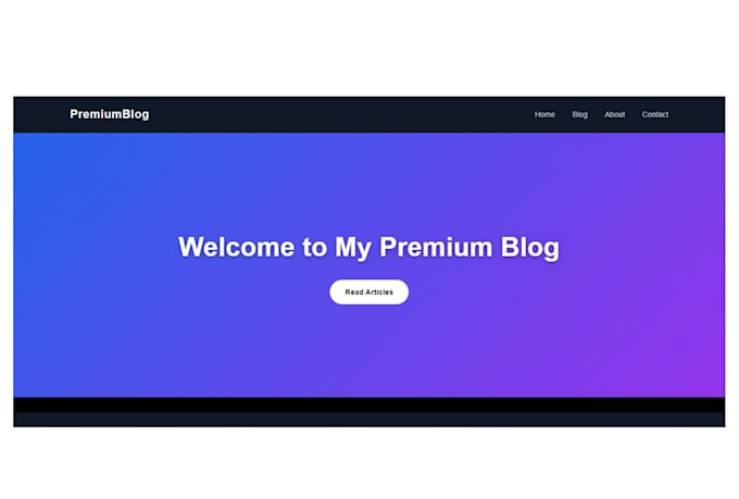 make a clean blog website for you