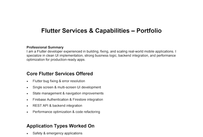 fix flutter bugs or build one professional flutter screen