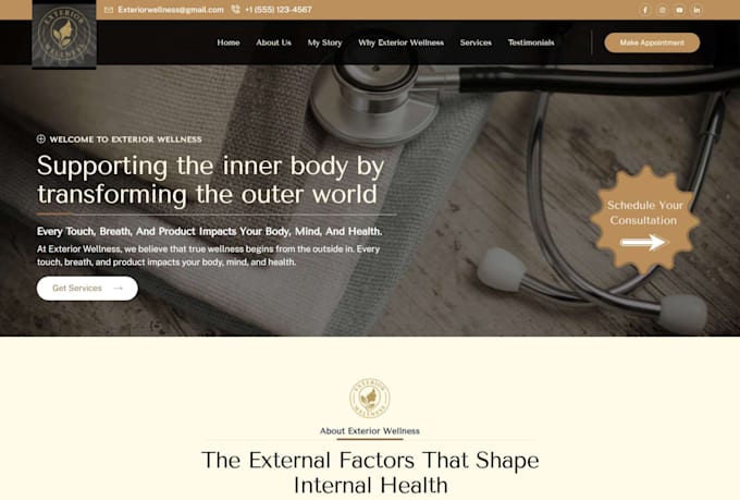 create perfect modern business wordpress website design, redesign, landing page