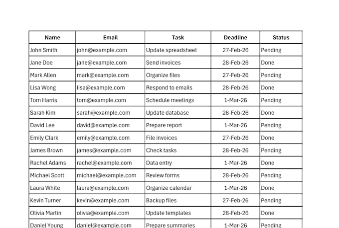 clean, organize and format excel spreadsheets professionally