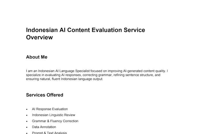 do indonesian data annotation and ai content evaluation