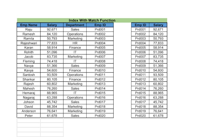 build advanced formulas using index and match