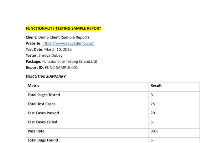 do functionality testing and find bugs in your website