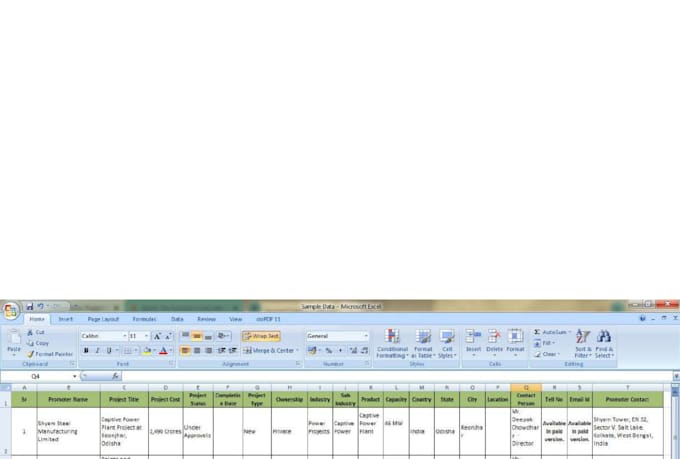provide construction project leads and contacts in india