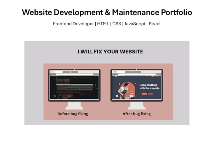 build and fix frontend websites